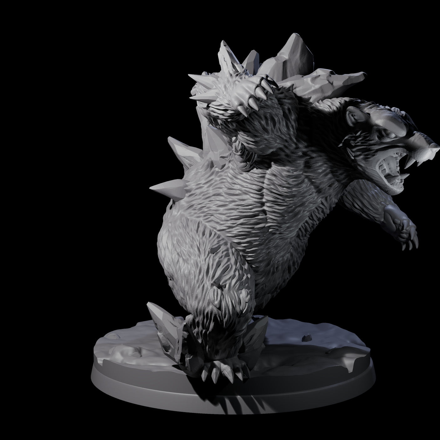 Frozen Polar Bear Beast A Miniature for Dungeons and Dragons, Pathfinder or other TTRPGs