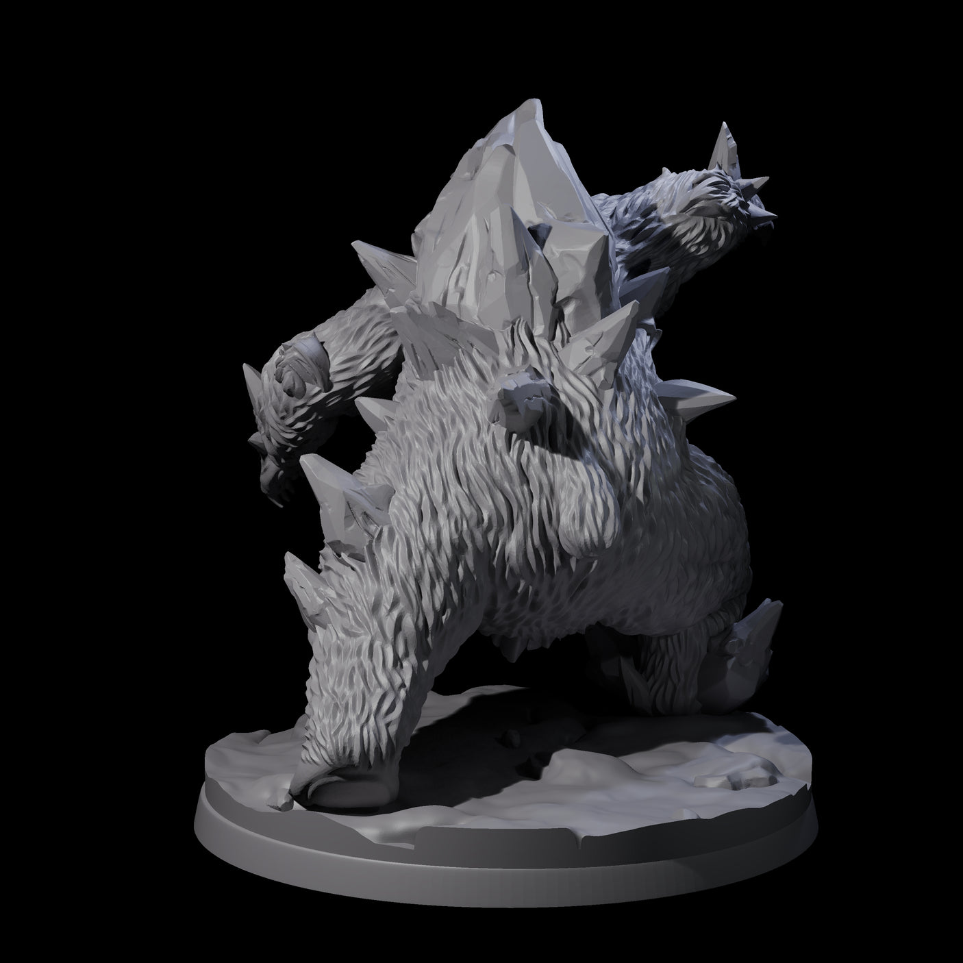 Frozen Polar Bear Beast A Miniature for Dungeons and Dragons, Pathfinder or other TTRPGs