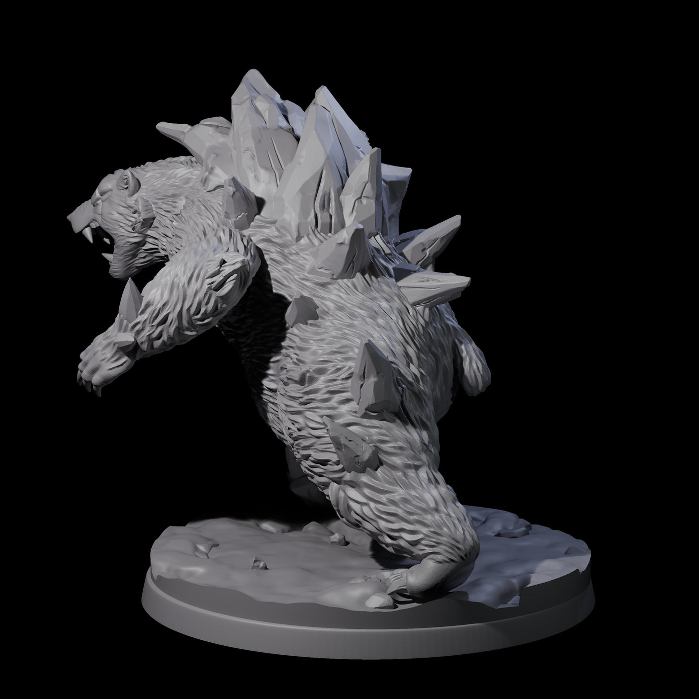 Frozen Polar Bear Beast A Miniature for Dungeons and Dragons, Pathfinder or other TTRPGs