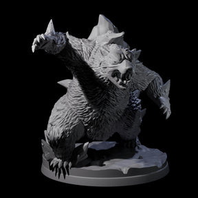 Frozen Polar Bear Beast A Miniature for Dungeons and Dragons, Pathfinder or other TTRPGs
