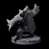 Frozen Polar Bear Beast B Miniature for Dungeons and Dragons, Pathfinder or other TTRPGs