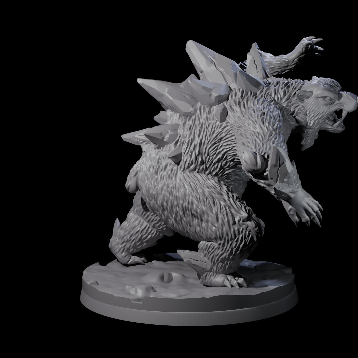 Frozen Polar Bear Beast B Miniature for Dungeons and Dragons, Pathfinder or other TTRPGs