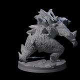 Frozen Polar Bear Beast B Miniature for Dungeons and Dragons, Pathfinder or other TTRPGs