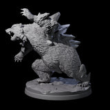 Frozen Polar Bear Beast B Miniature for Dungeons and Dragons, Pathfinder or other TTRPGs