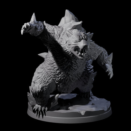 Frozen Polar Bear Beasts Miniature for Dungeons and Dragons, Pathfinder or other TTRPGs