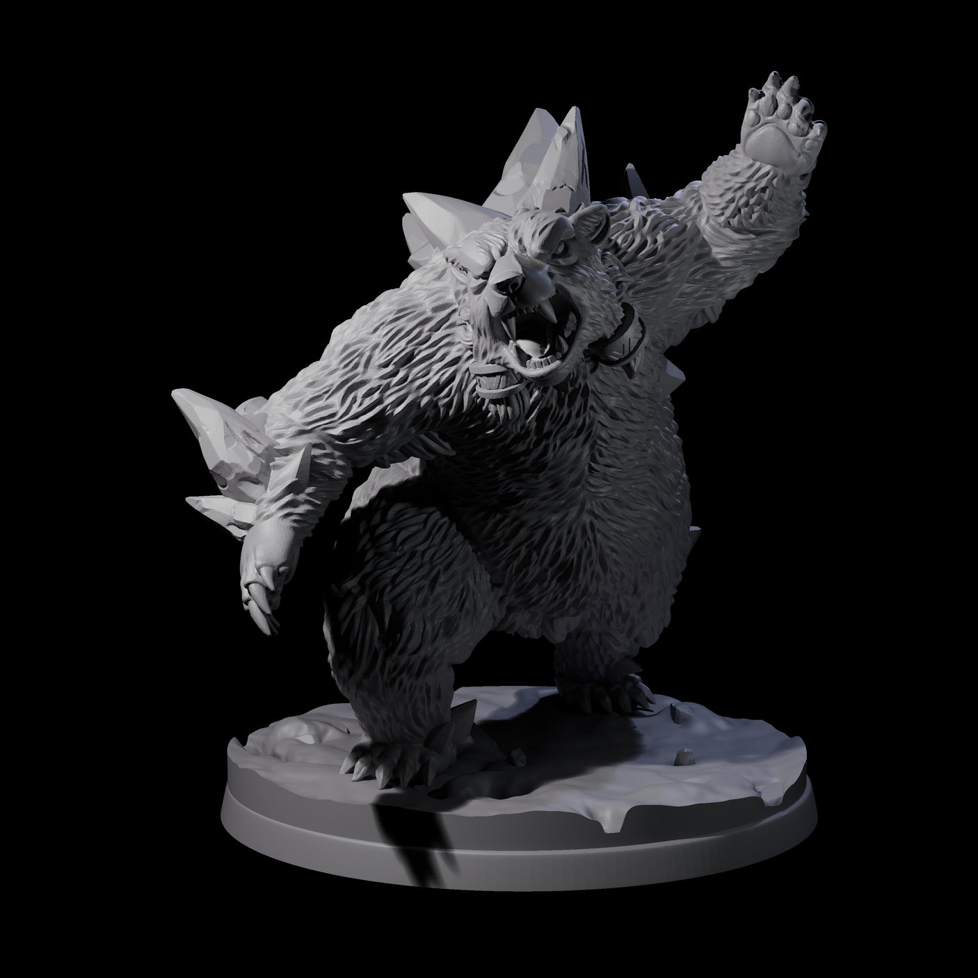 Frozen Polar Bear Beasts Miniature for Dungeons and Dragons, Pathfinder or other TTRPGs