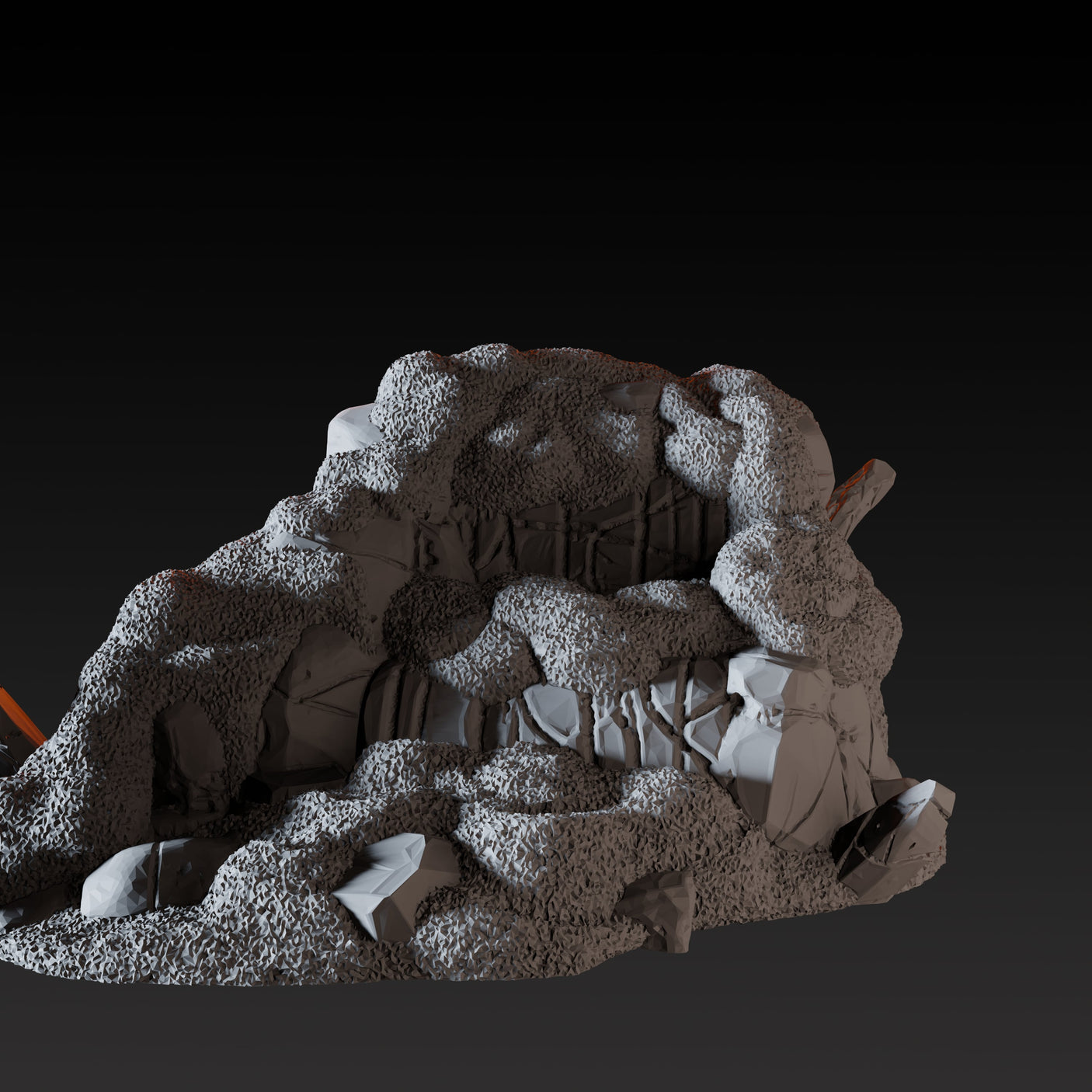 Frozen Waterfall B Miniature for Dungeons and Dragons, Pathfinder or other TTRPGs