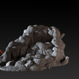 Frozen Waterfall B Miniature for Dungeons and Dragons, Pathfinder or other TTRPGs