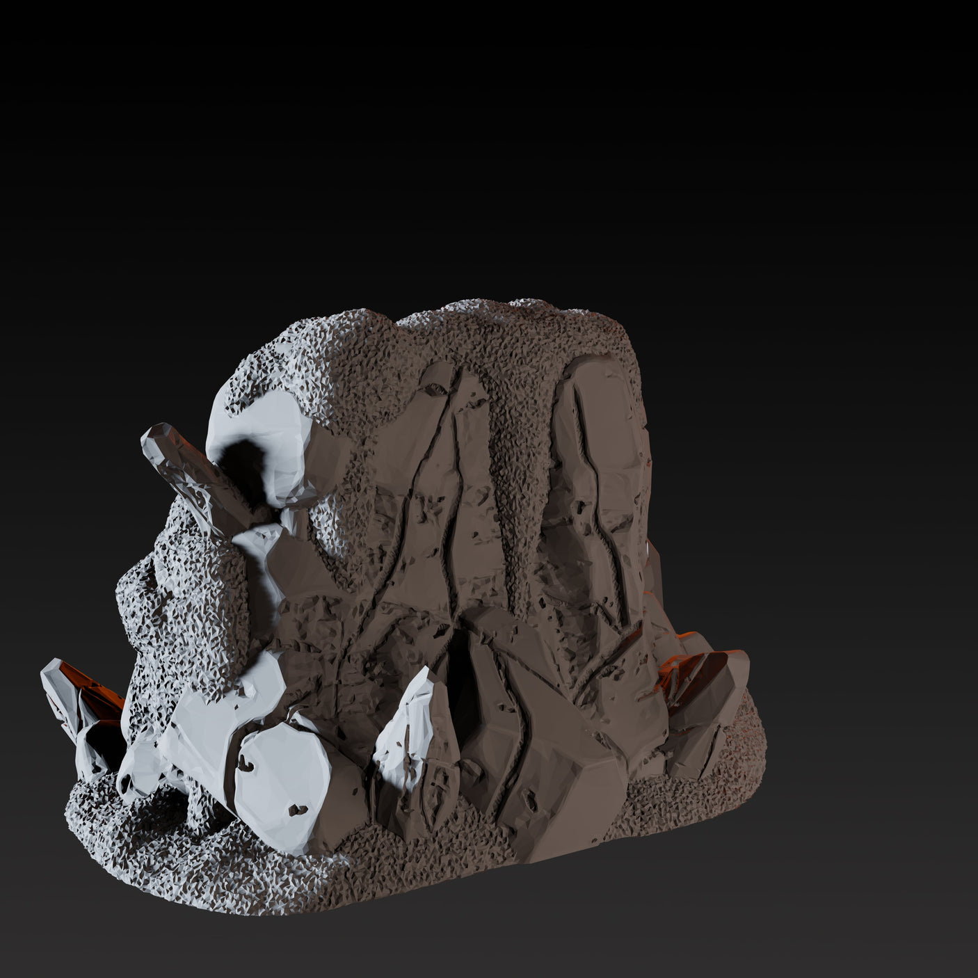 Frozen Waterfall B Miniature for Dungeons and Dragons, Pathfinder or other TTRPGs