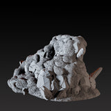 Frozen Waterfall B Miniature for Dungeons and Dragons, Pathfinder or other TTRPGs