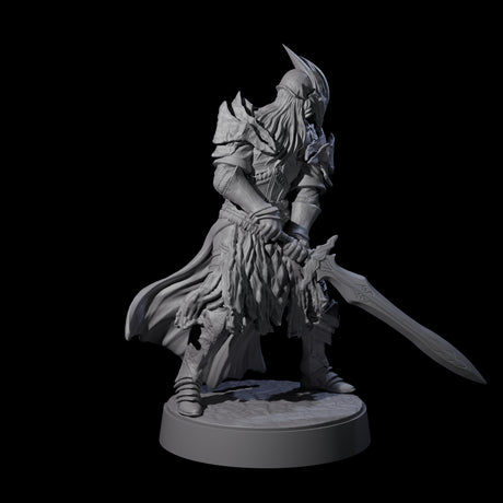 Full Helm Elf Blademaster A Miniature for Dungeons and Dragons, Pathfinder or other TTRPGs