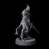 Full Helm Elf Blademaster A Miniature for Dungeons and Dragons, Pathfinder or other TTRPGs