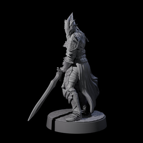 Full Helm Elf Blademaster A Miniature for Dungeons and Dragons, Pathfinder or other TTRPGs