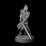 Full Helm Elf Blademaster A Miniature for Dungeons and Dragons, Pathfinder or other TTRPGs