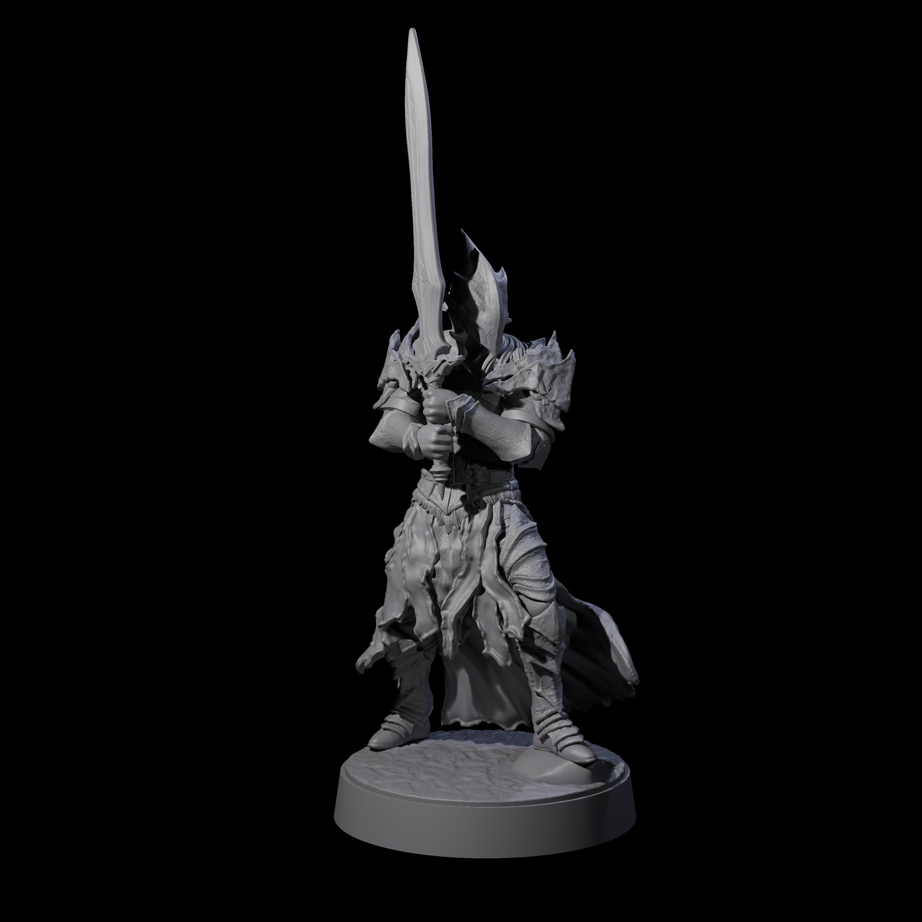 Full Helm Elf Blademaster B Miniature for Dungeons and Dragons, Pathfinder or other TTRPGs