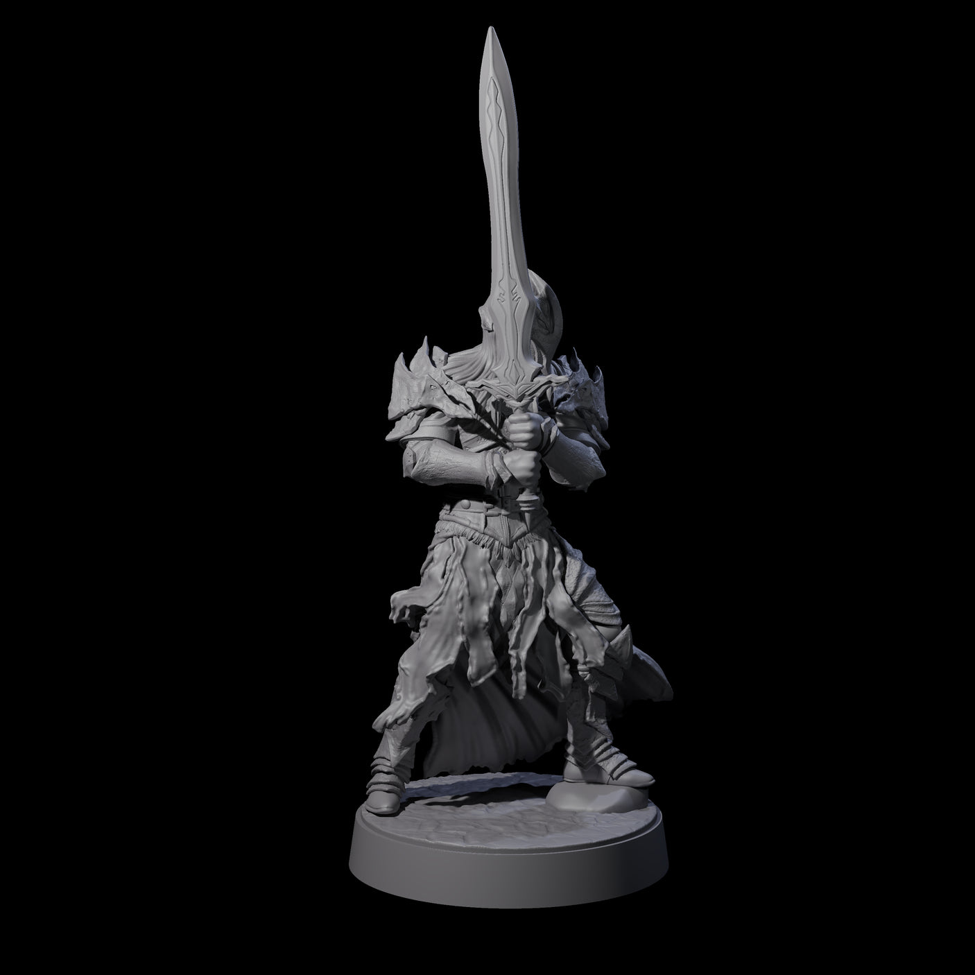 Full Helm Elf Blademaster B Miniature for Dungeons and Dragons, Pathfinder or other TTRPGs