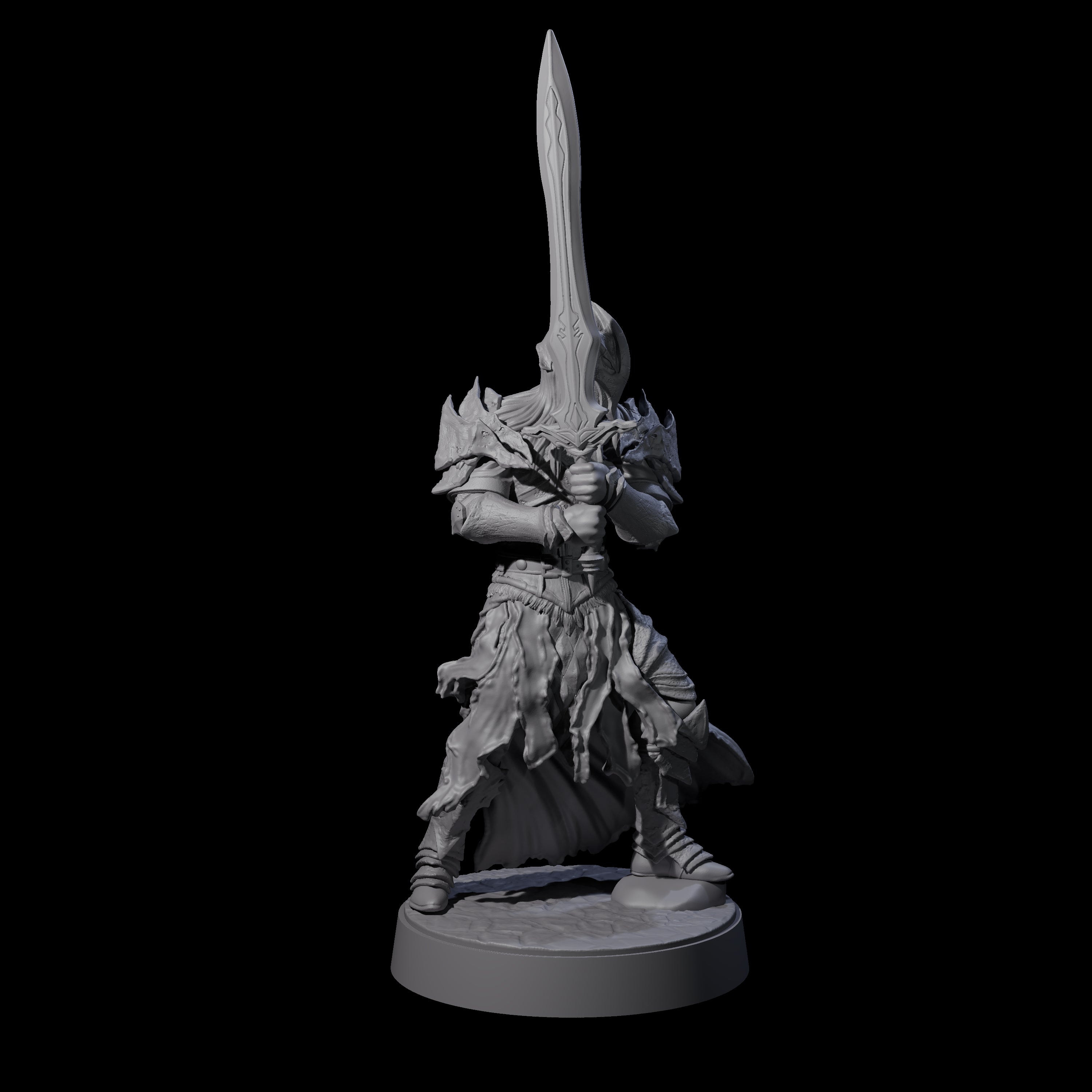 Full Helm Elf Blademaster B Miniature for Dungeons and Dragons, Pathfinder or other TTRPGs