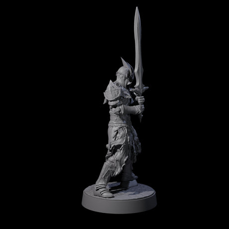 Full Helm Elf Blademaster B Miniature for Dungeons and Dragons, Pathfinder or other TTRPGs