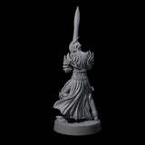 Full Helm Elf Blademaster B Miniature for Dungeons and Dragons, Pathfinder or other TTRPGs