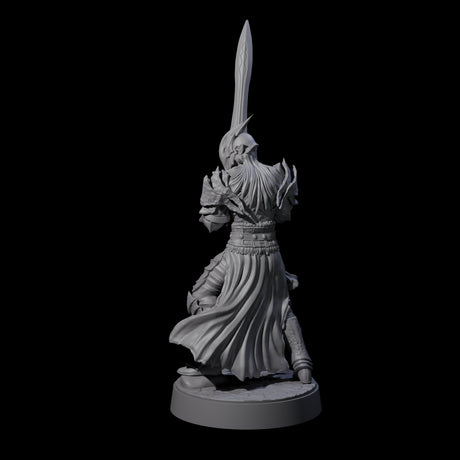 Full Helm Elf Blademaster B Miniature for Dungeons and Dragons, Pathfinder or other TTRPGs