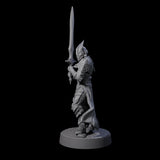 Full Helm Elf Blademaster B Miniature for Dungeons and Dragons, Pathfinder or other TTRPGs