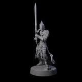Full Helm Elf Blademaster B Miniature for Dungeons and Dragons, Pathfinder or other TTRPGs
