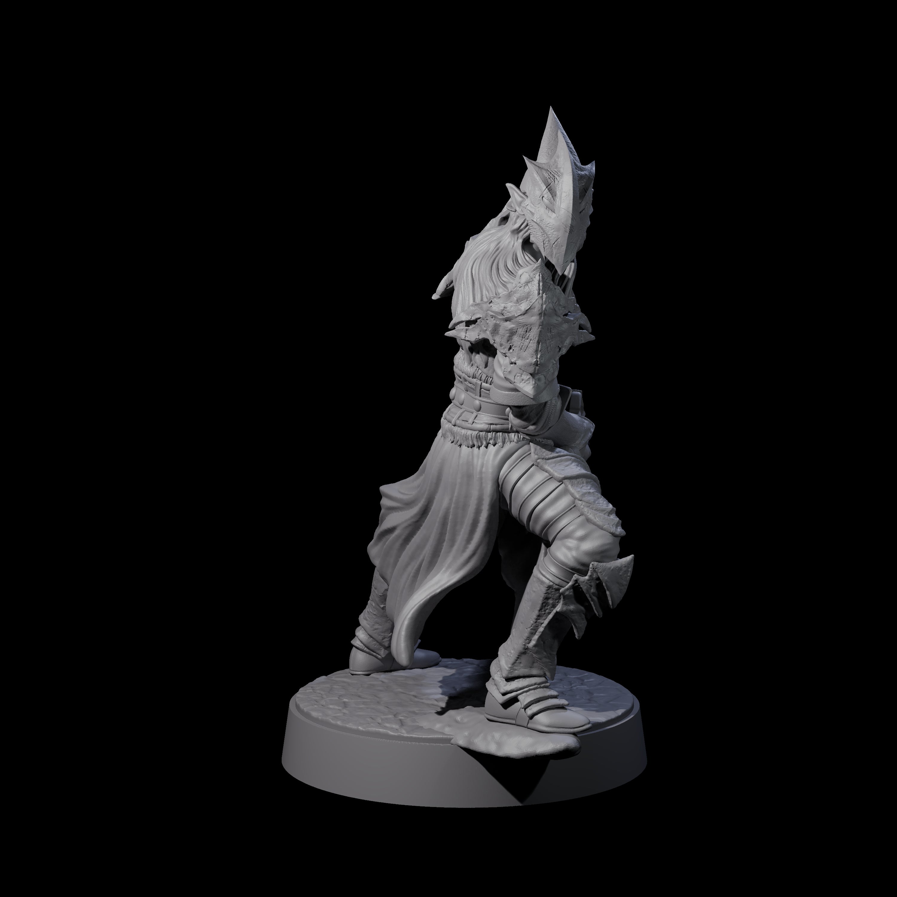 Full Helm Elf Blademaster C Miniature for Dungeons and Dragons, Pathfinder or other TTRPGs