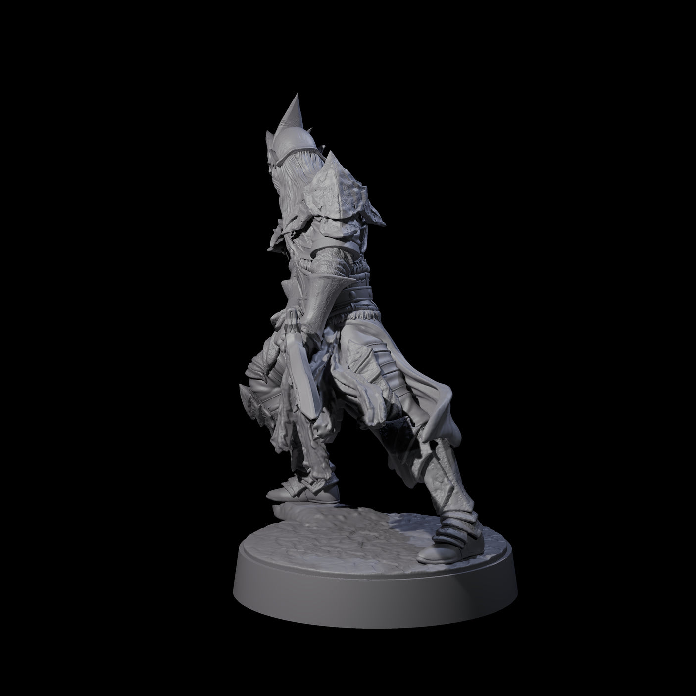 Full Helm Elf Blademaster C Miniature for Dungeons and Dragons, Pathfinder or other TTRPGs