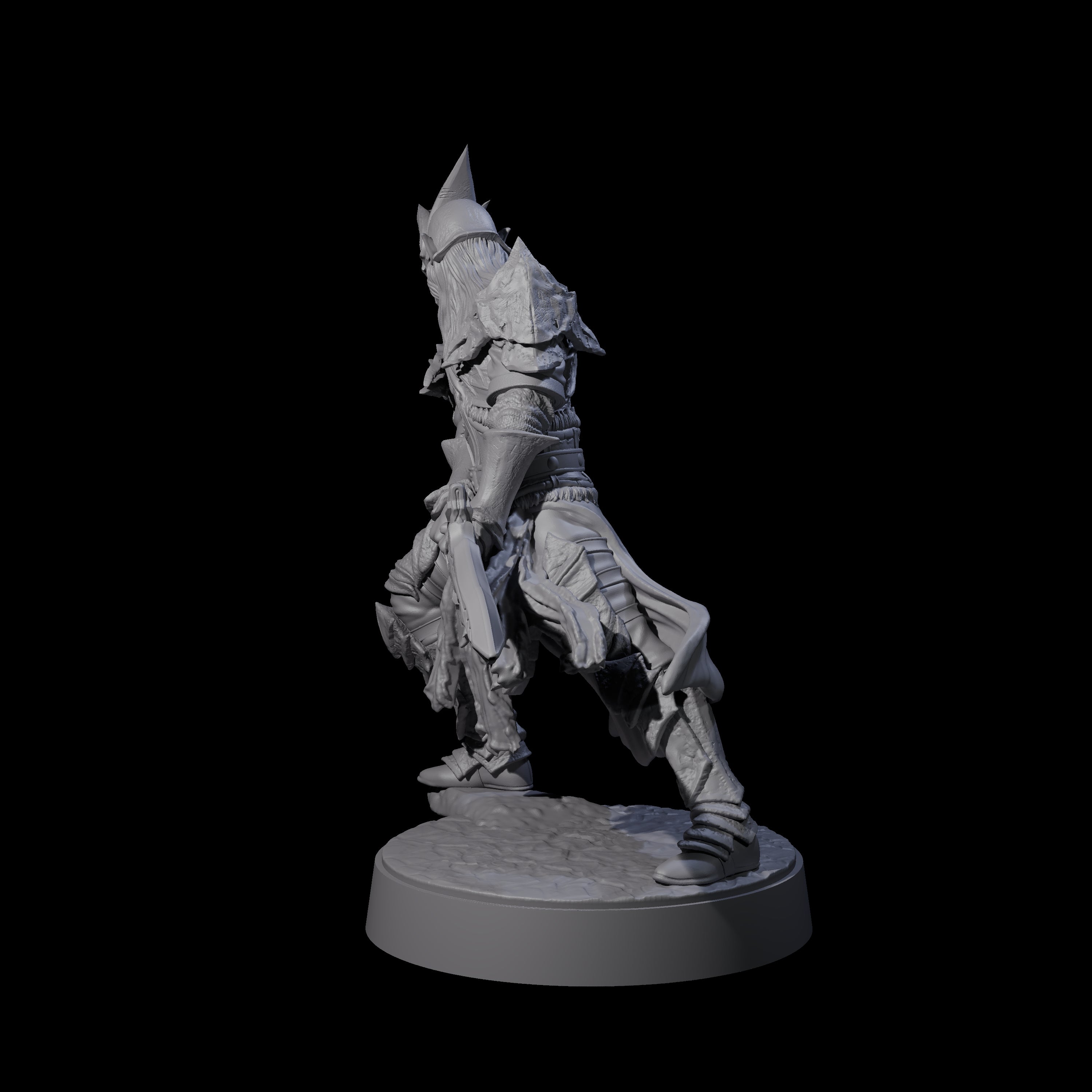 Full Helm Elf Blademaster C Miniature for Dungeons and Dragons, Pathfinder or other TTRPGs