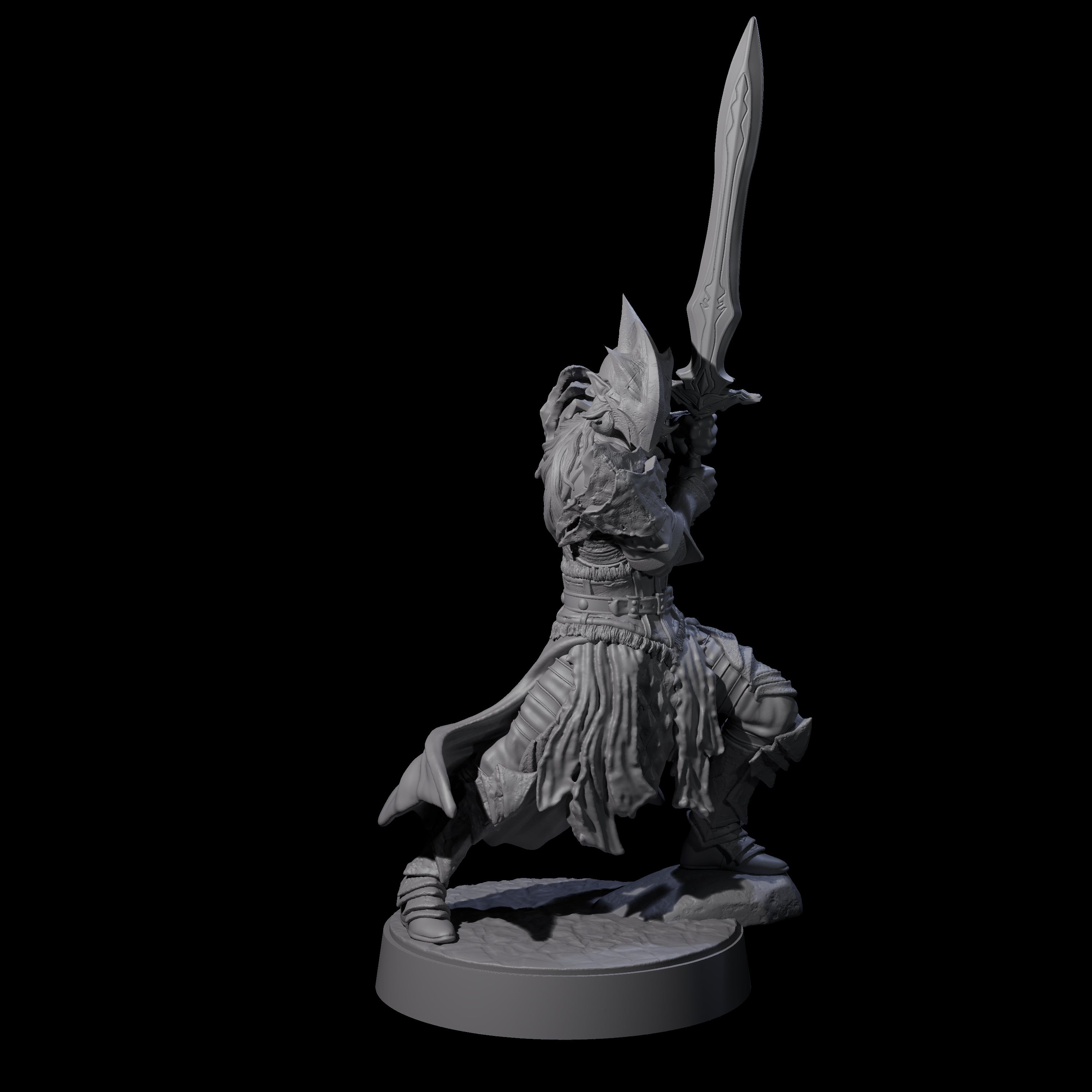 Full Helm Elf Blademaster E Miniature for Dungeons and Dragons, Pathfinder or other TTRPGs