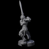 Full Helm Elf Blademaster E Miniature for Dungeons and Dragons, Pathfinder or other TTRPGs