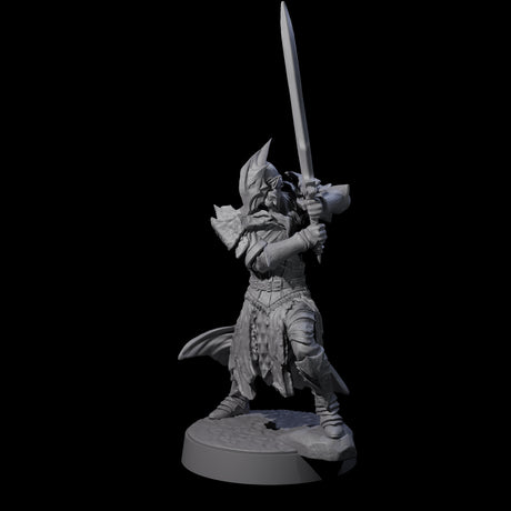 Full Helm Elf Blademaster E Miniature for Dungeons and Dragons, Pathfinder or other TTRPGs
