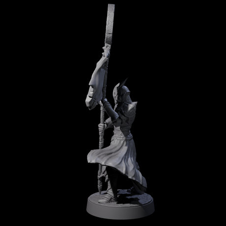 Full Helm Elf Blademaster F Miniature for Dungeons and Dragons, Pathfinder or other TTRPGs