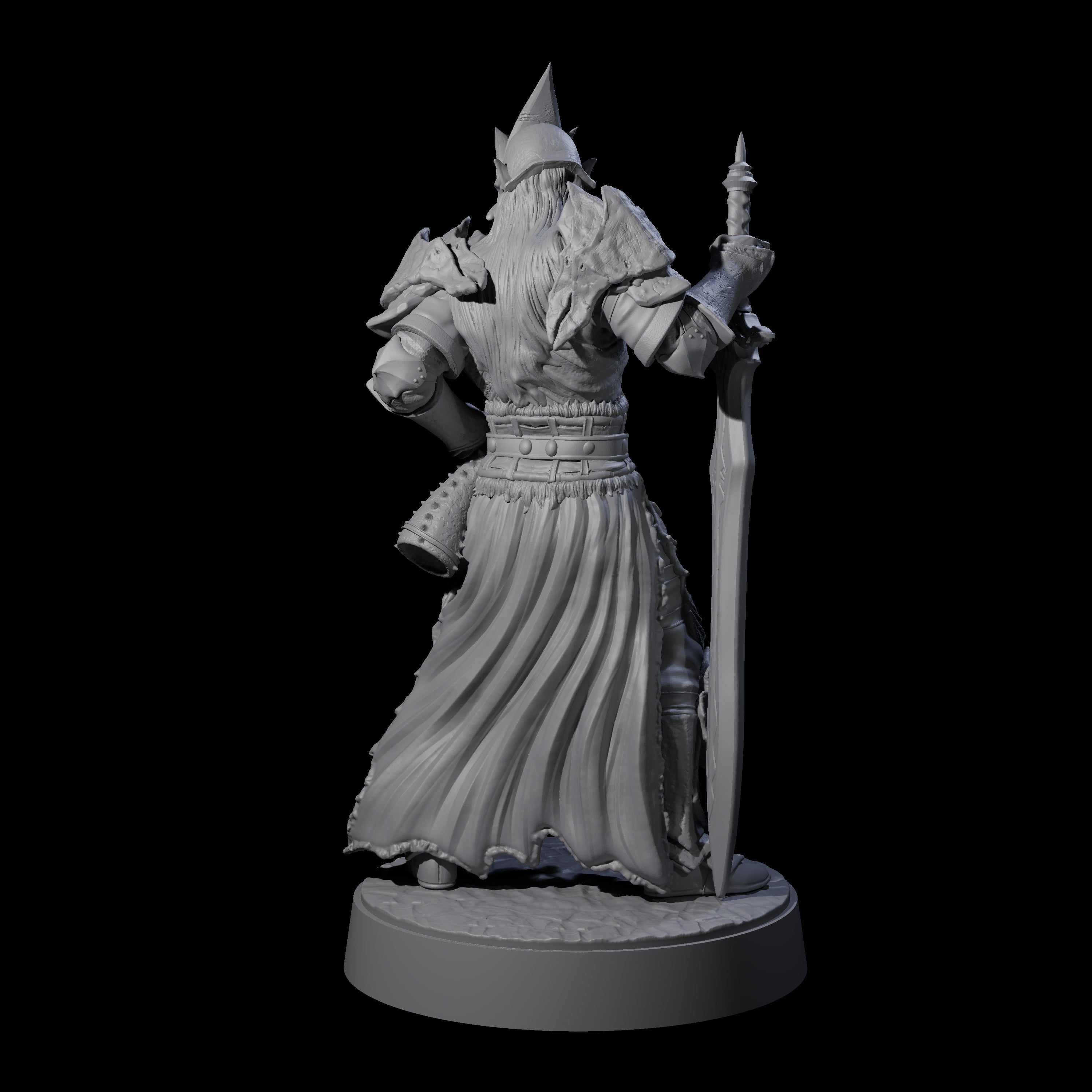 Full Helm Elf Blademaster H Miniature for Dungeons and Dragons, Pathfinder or other TTRPGs