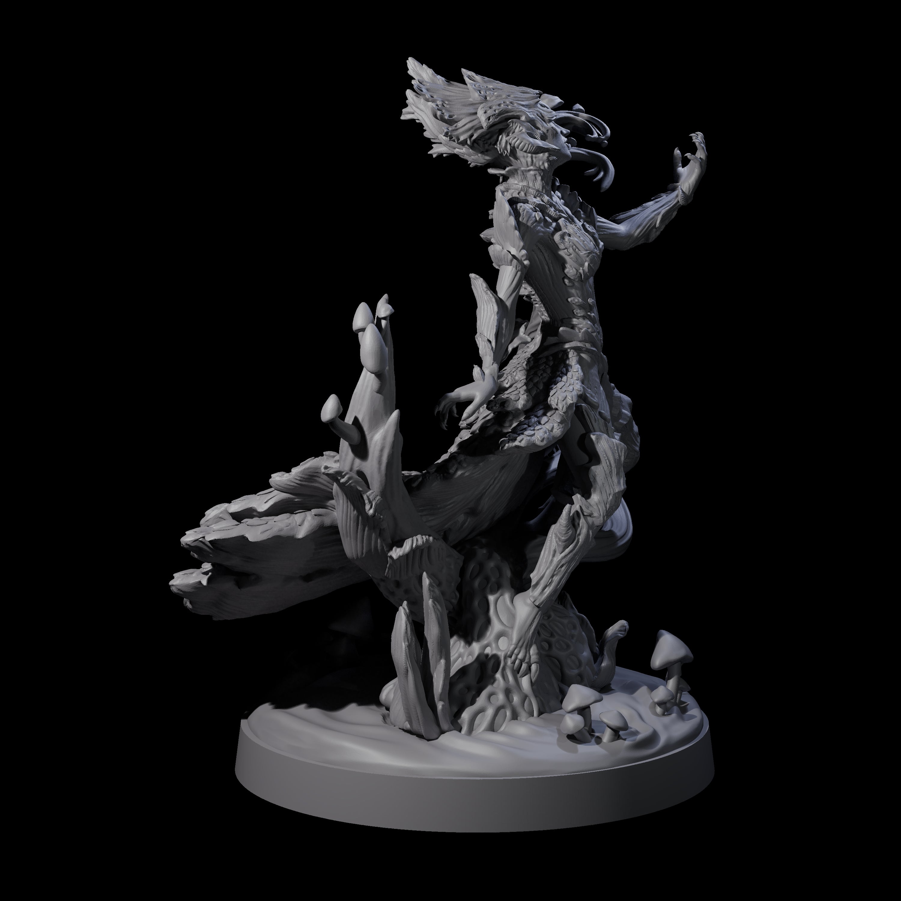 Fungal Dryad Miniature for Dungeons and Dragons, Pathfinder or other TTRPGs