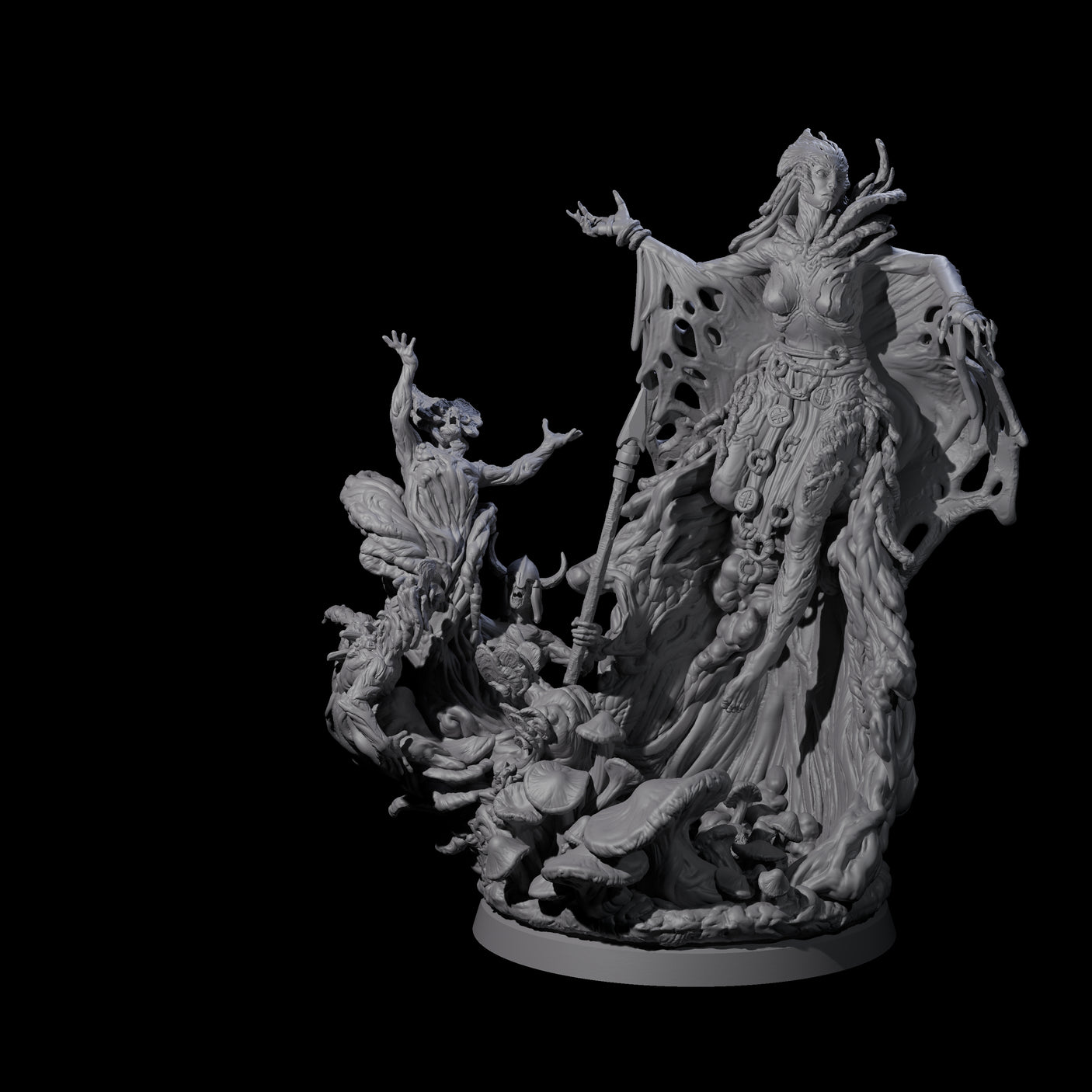 Fungal Night Hag A Miniature for Dungeons and Dragons, Pathfinder or other TTRPGs