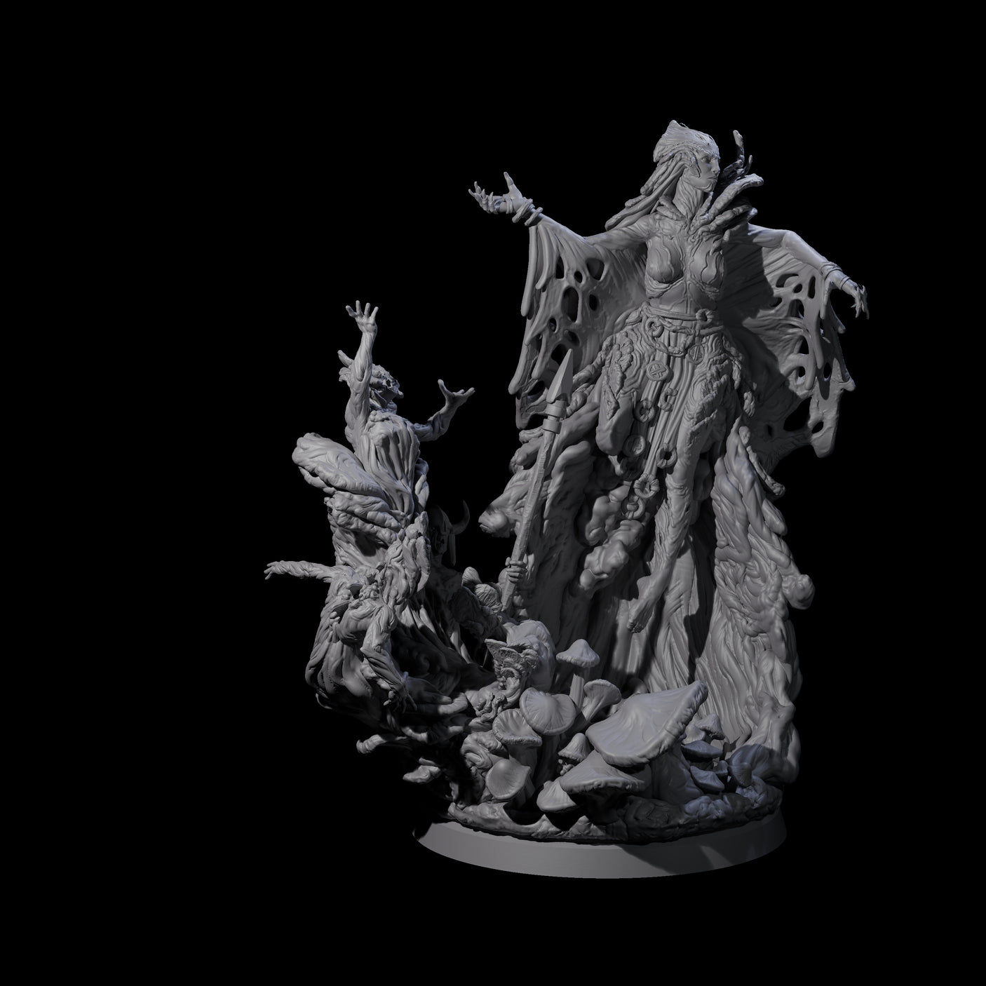Fungal Night Hag A Miniature for Dungeons and Dragons, Pathfinder or other TTRPGs