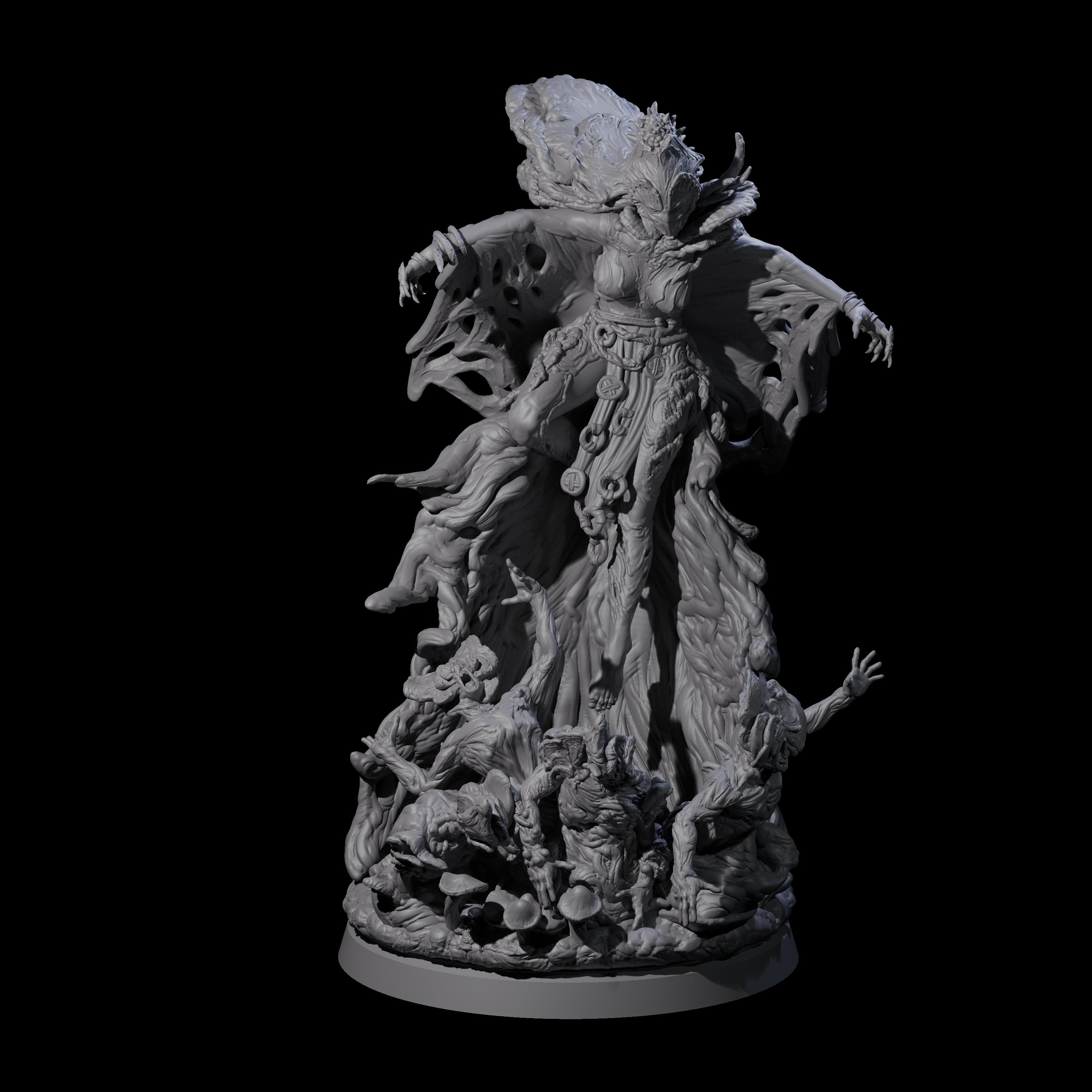 Fungal Night Hag B Miniature for Dungeons and Dragons, Pathfinder or other TTRPGs