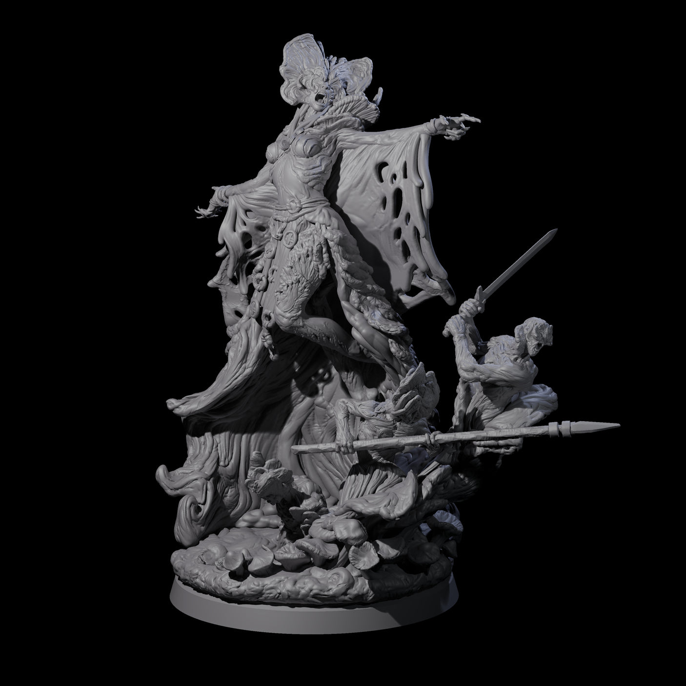 Fungal Night Hag D Miniature for Dungeons and Dragons, Pathfinder or other TTRPGs