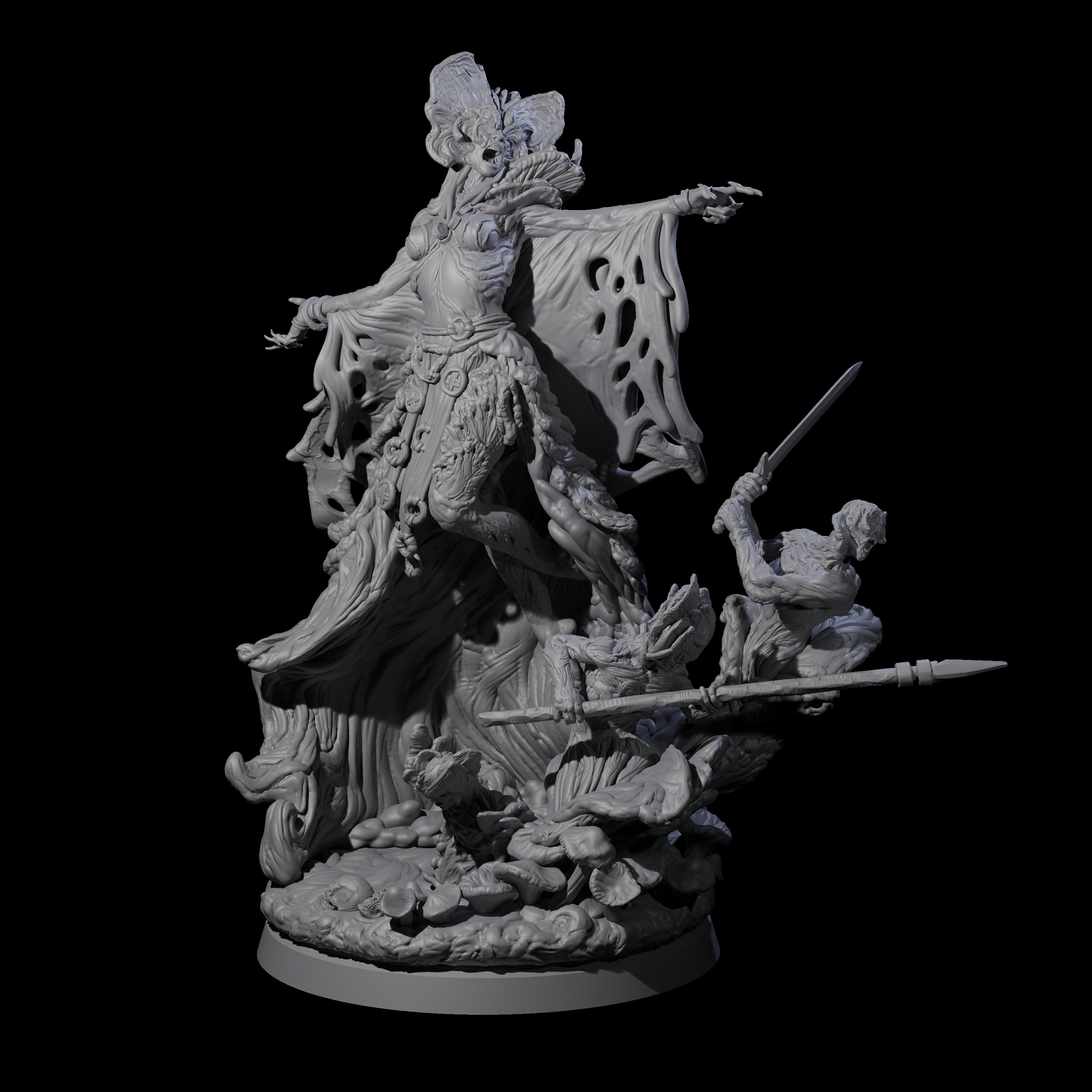 Fungal Night Hag D Miniature for Dungeons and Dragons, Pathfinder or other TTRPGs