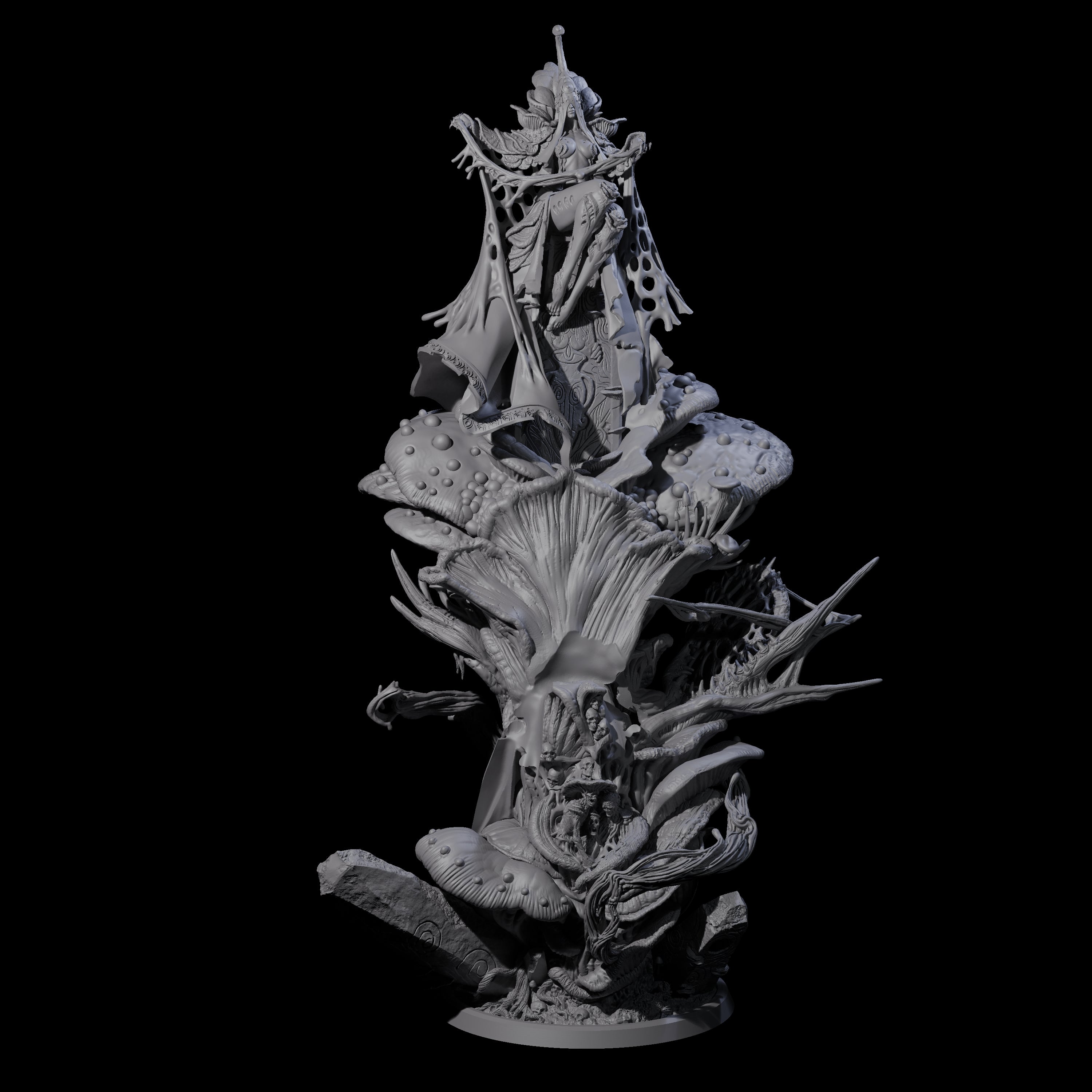 Fungus High Priestess Miniature for Dungeons and Dragons, Pathfinder or other TTRPGs