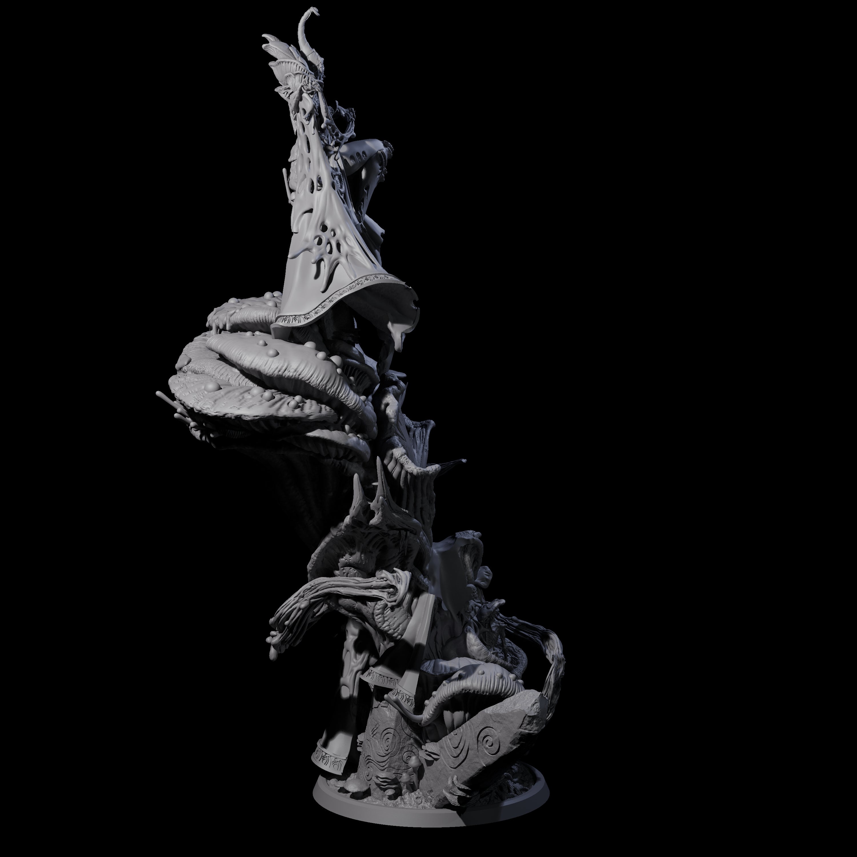 Fungus High Priestess Miniature for Dungeons and Dragons, Pathfinder or other TTRPGs