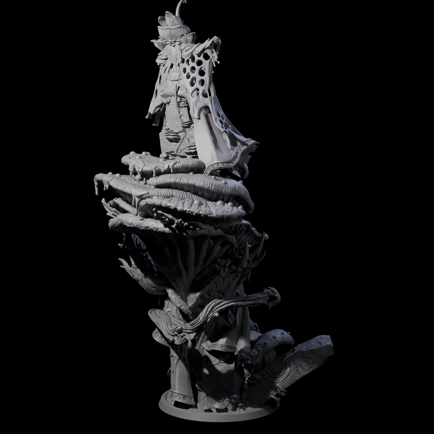Fungus High Priestess Miniature for Dungeons and Dragons, Pathfinder or other TTRPGs