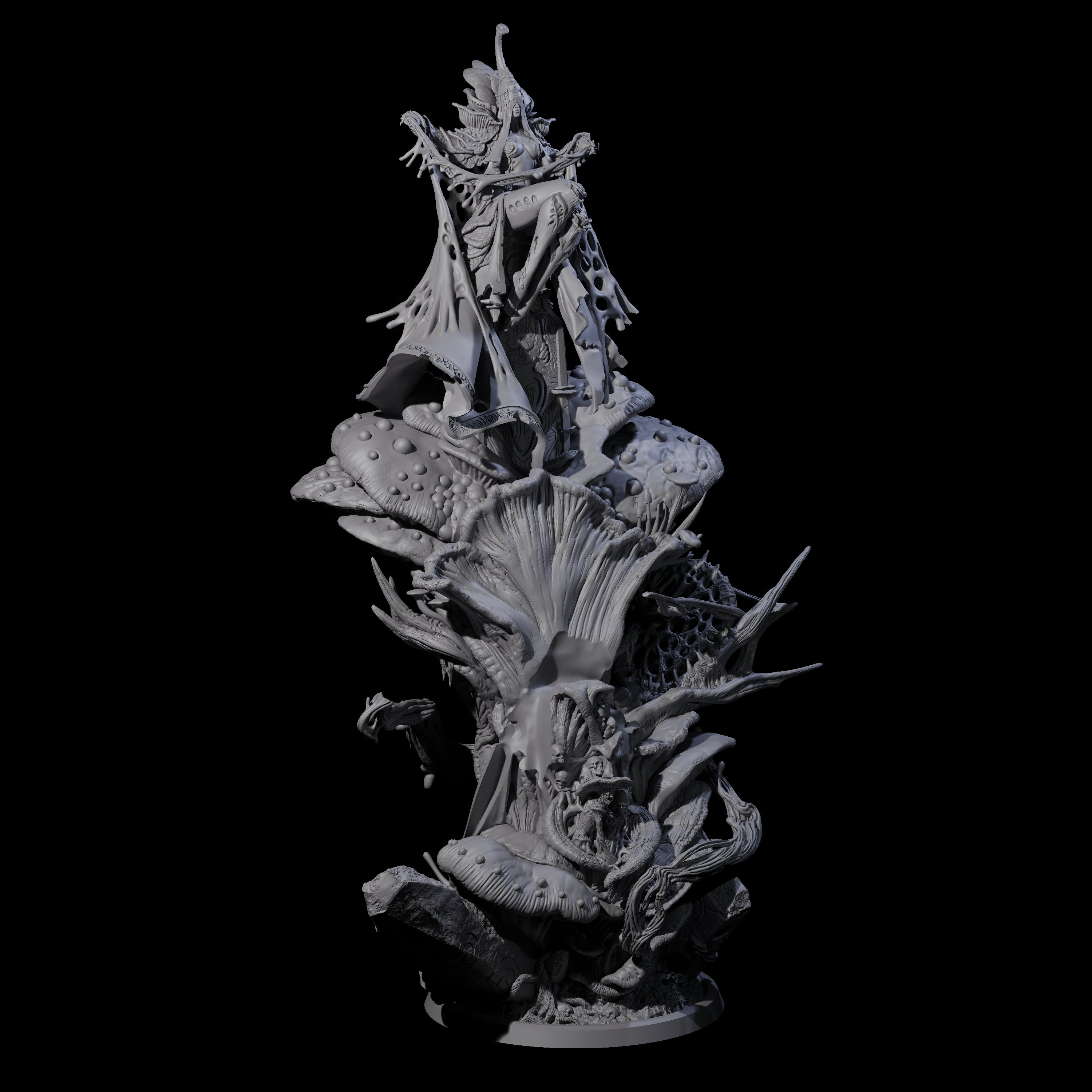 Fungus High Priestess Miniature for Dungeons and Dragons, Pathfinder or other TTRPGs