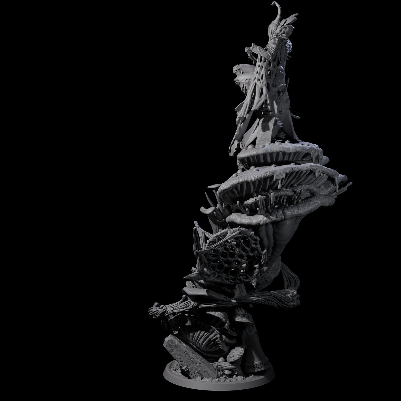 Fungus High Priestess Miniature for Dungeons and Dragons, Pathfinder or other TTRPGs