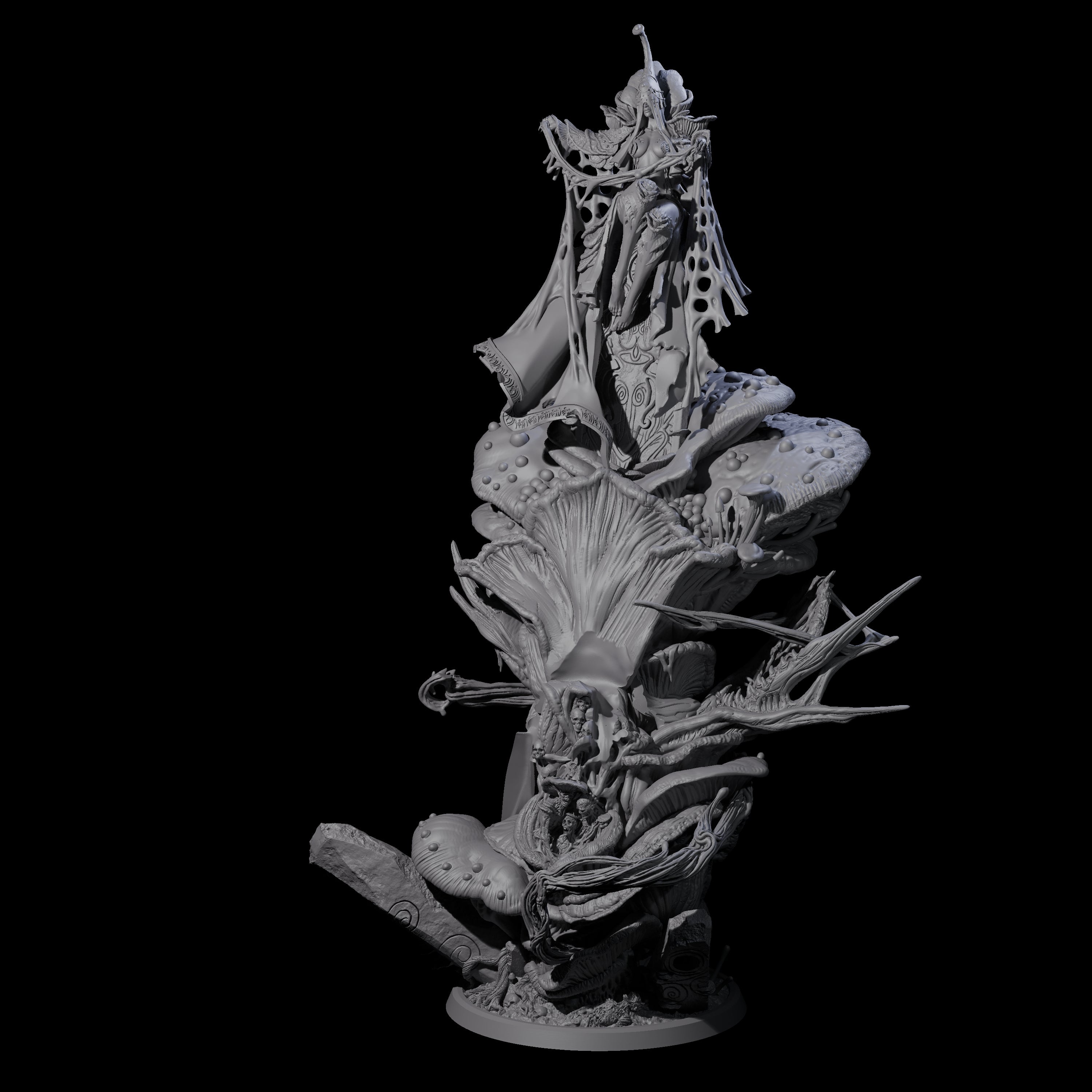 Fungus High Priestess Miniature for Dungeons and Dragons, Pathfinder or other TTRPGs