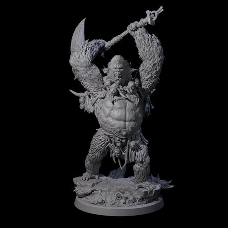 Furious Giant Ape A Miniature for Dungeons and Dragons, Pathfinder or other TTRPGs