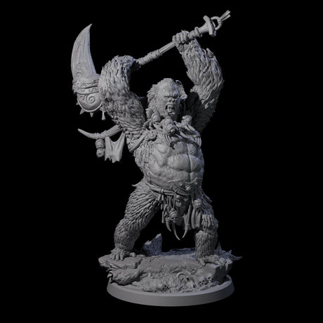 Furious Giant Ape A Miniature for Dungeons and Dragons, Pathfinder or other TTRPGs