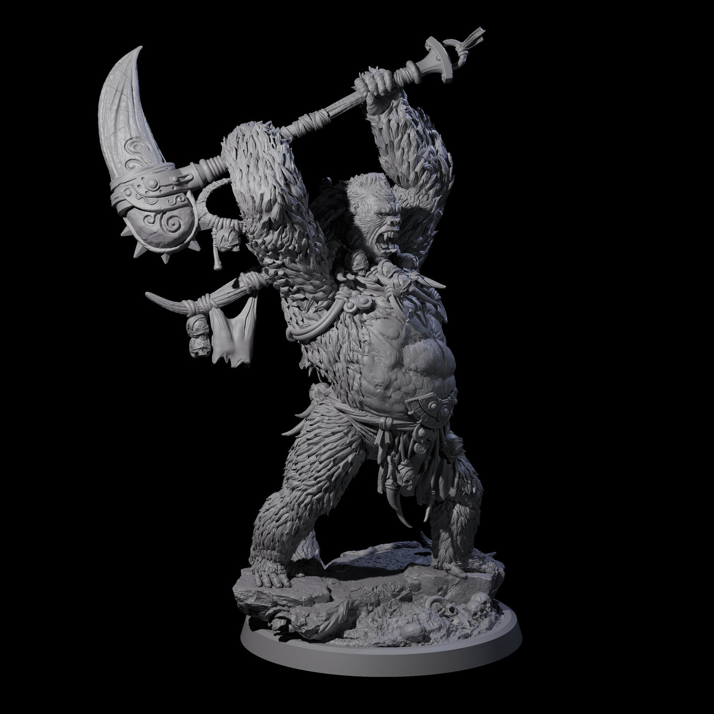 Furious Giant Ape A Miniature for Dungeons and Dragons, Pathfinder or other TTRPGs