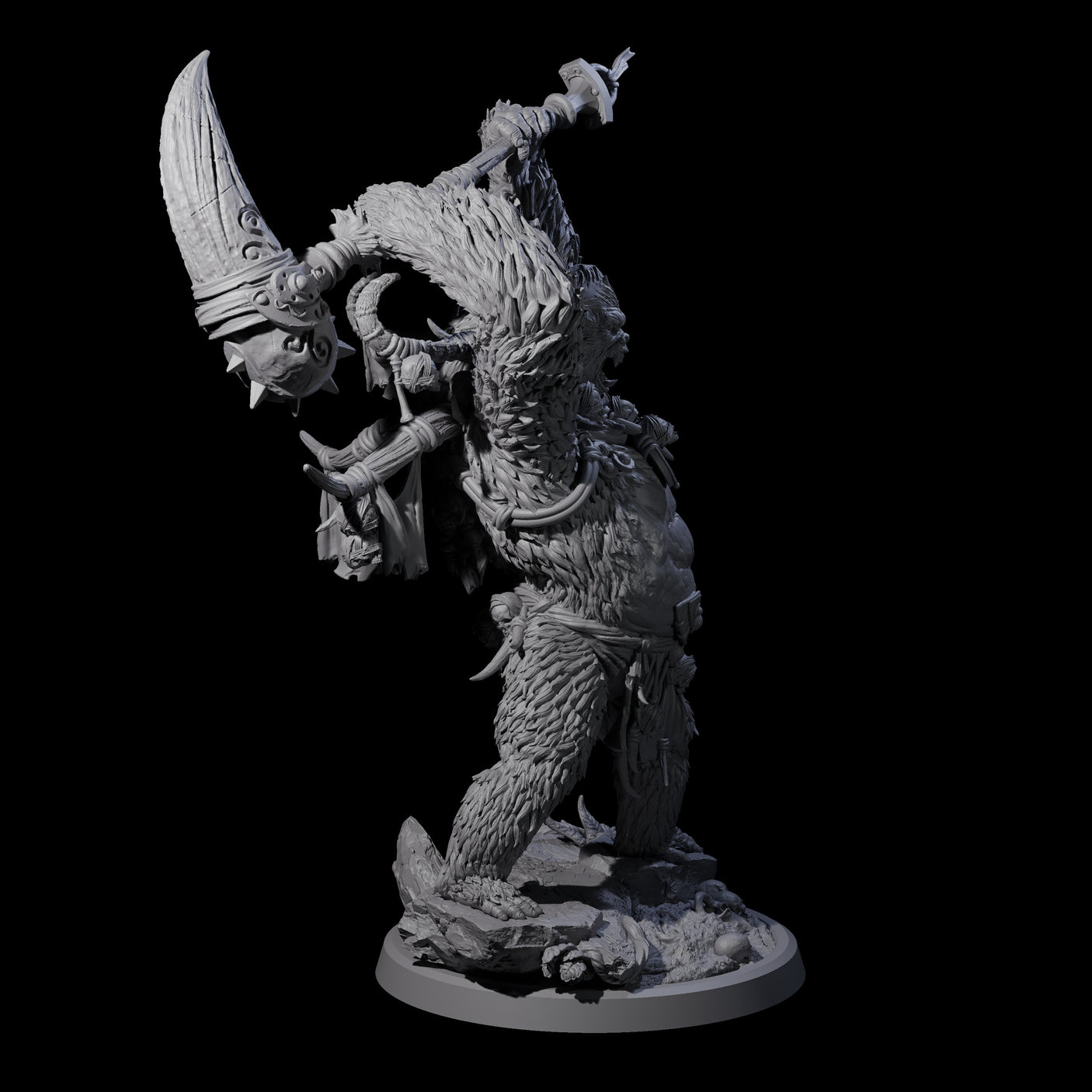 Furious Giant Ape A Miniature for Dungeons and Dragons, Pathfinder or other TTRPGs